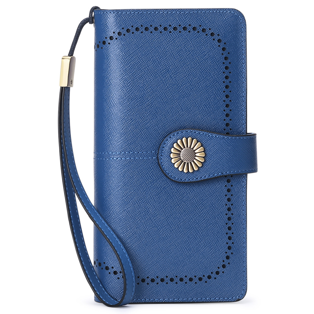 Long Zip Leather Ladies Wallet