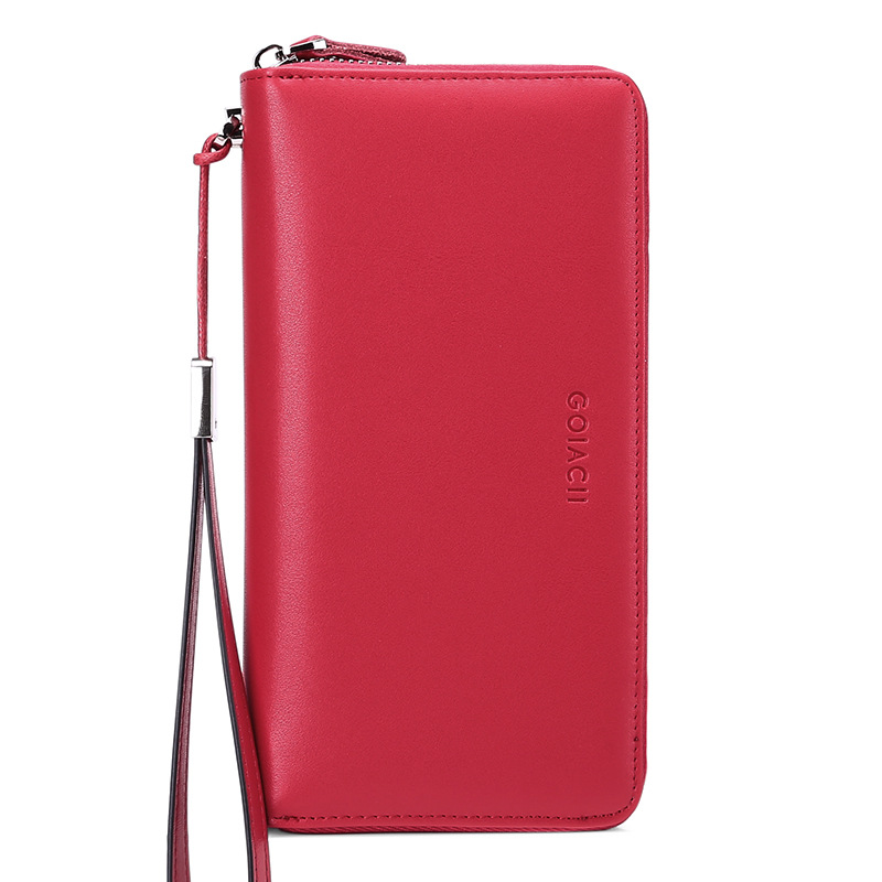 Antimagnetic Leather Zip Bag