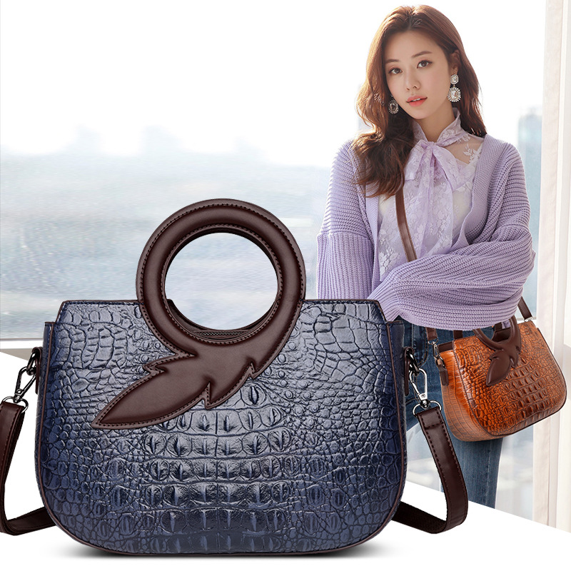 New Fashion Joker Banquet Retro Crocodile Single Shoulder Crossbody Bag