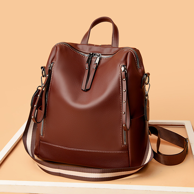 Soft Leather Ladies Travel Backpack