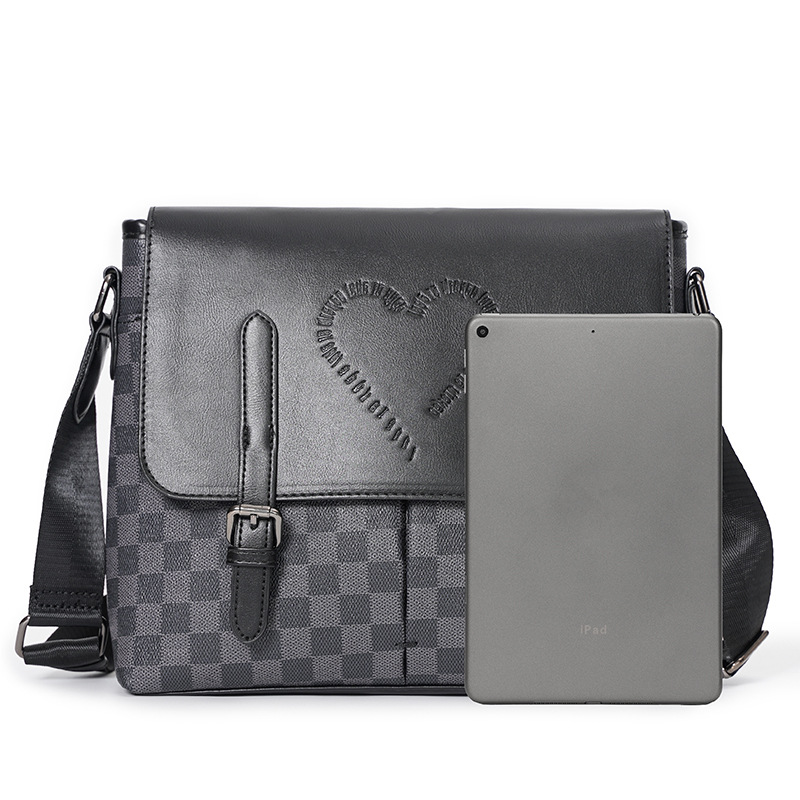 Light Business Classic Plaid Youth Travel Crossbody Backpack