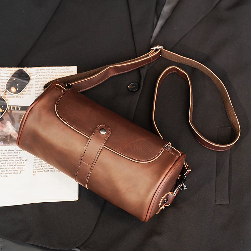 Men's Tide Brand Street Leisure Slung Cycling Cylinder Bag