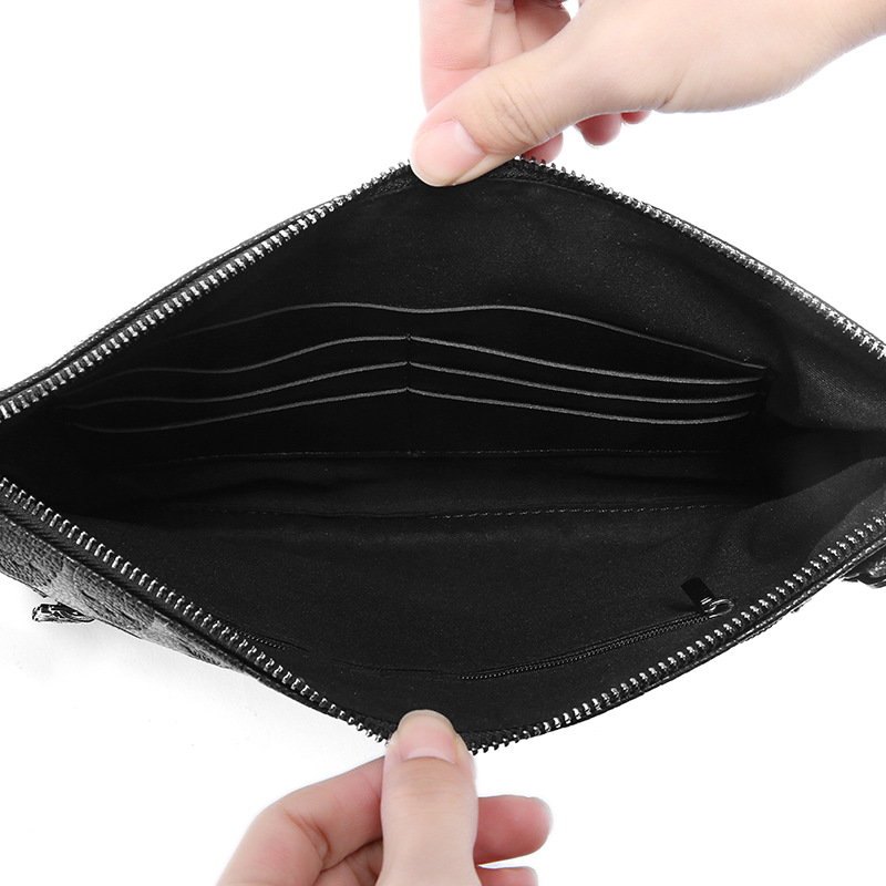 Korean Street Fashion Rivet Leather Wristlet Bag