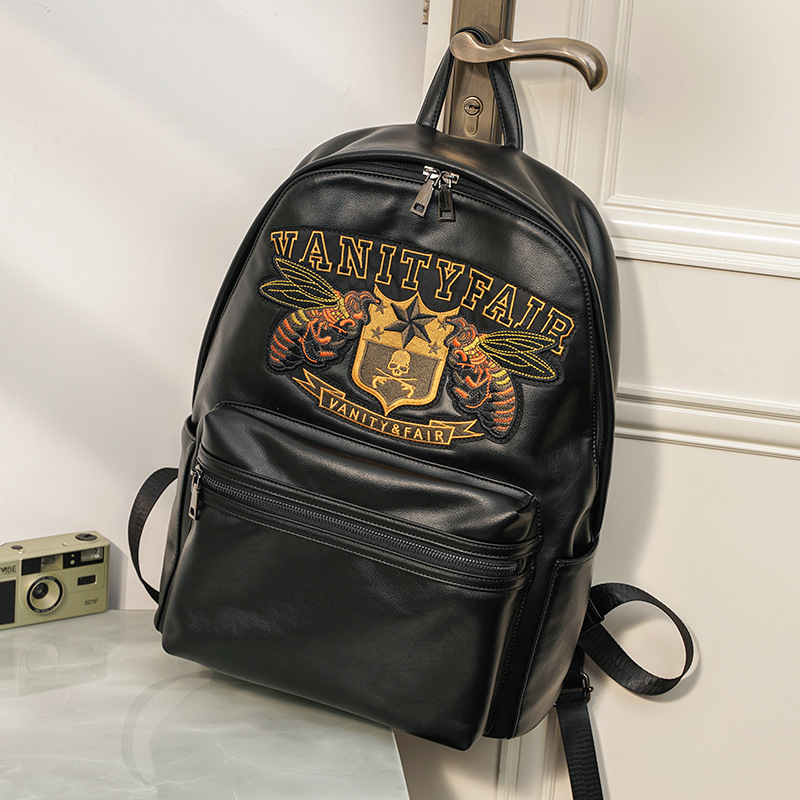 Fashion Embroidered Pattern Young Street College Students' Schoolbag