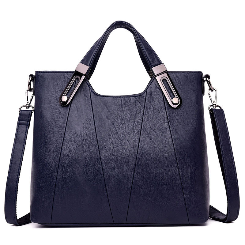 Soft Leather Large Shoulder Crossbody Tote