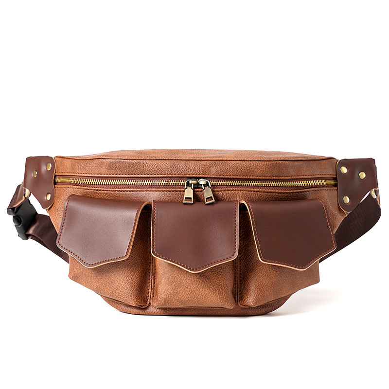 Casual Retro Fashion Multi-pocket Men's Slung Small Chest Bag