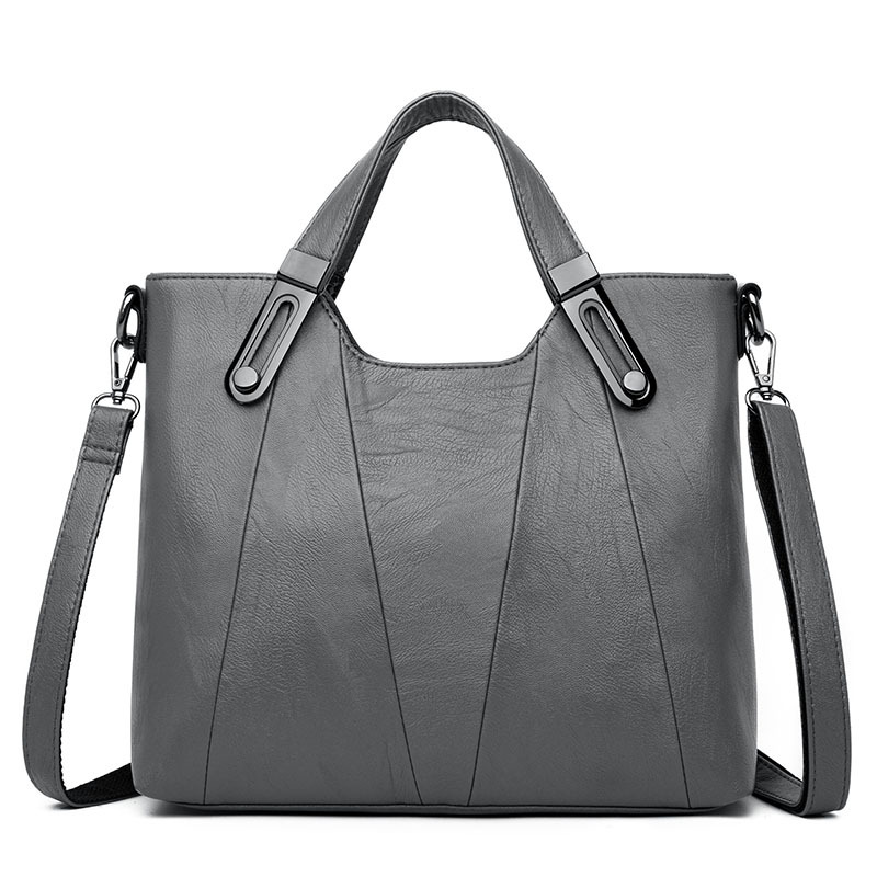 Soft Leather Large Shoulder Crossbody Tote