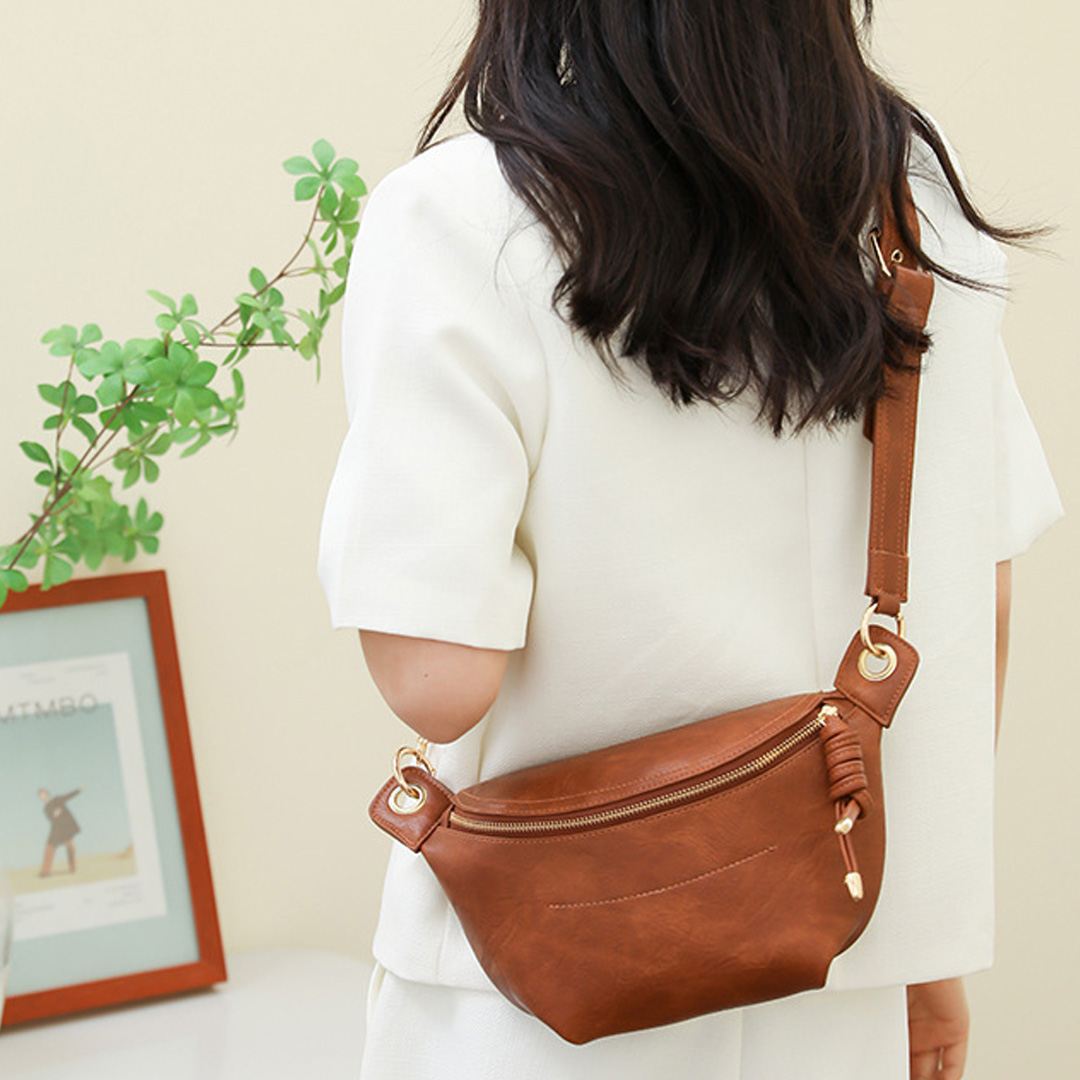 PU Leather Sling Bag Small Crossbody Bag