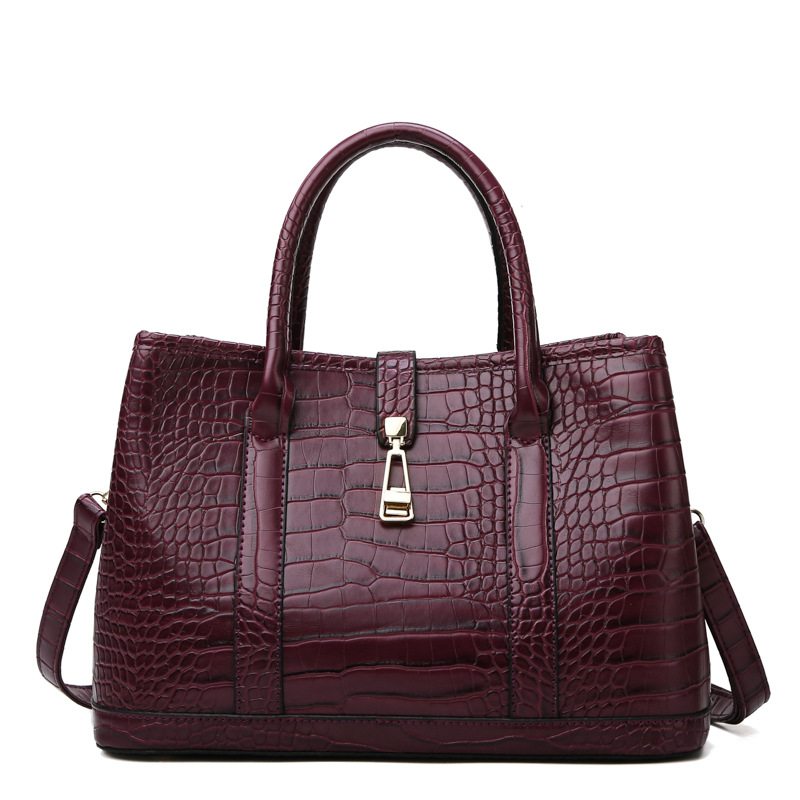 Fashion Crocodile Large Shoulder Crossbody Tote Mom Bag