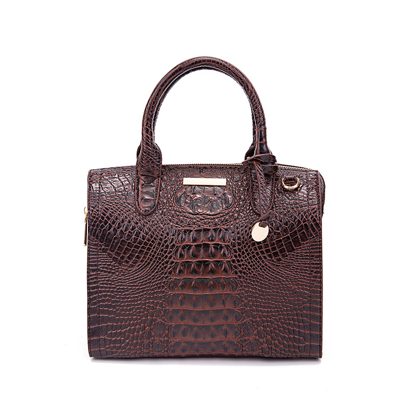 Multicolor Bump Crocodile Vintage Wings Handheld Crossbody Bag