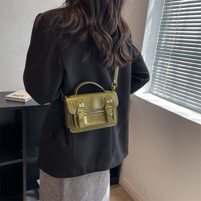 Retro Postman Crossbody Small Square Bag