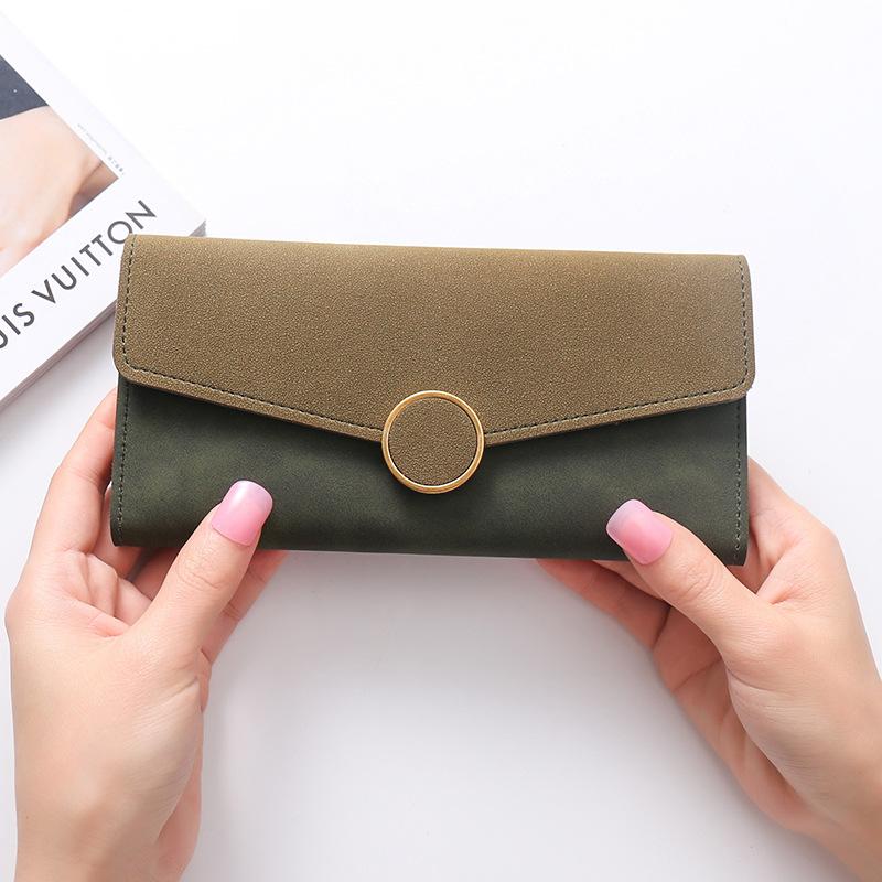 All-match stitching long card holder Multi-card position  bag