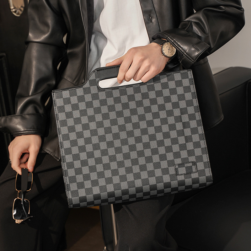 Fashion Classic Light Business Men's Casual Portable File Crossbody Bag