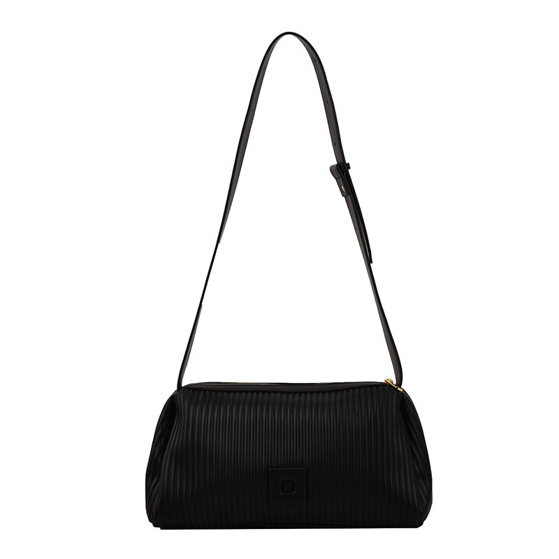 2023 New Fashion Joker Stripe Pleated Single Shoulder Crossbody Bag