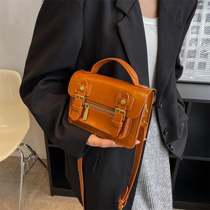 Retro Postman Crossbody Small Square Bag