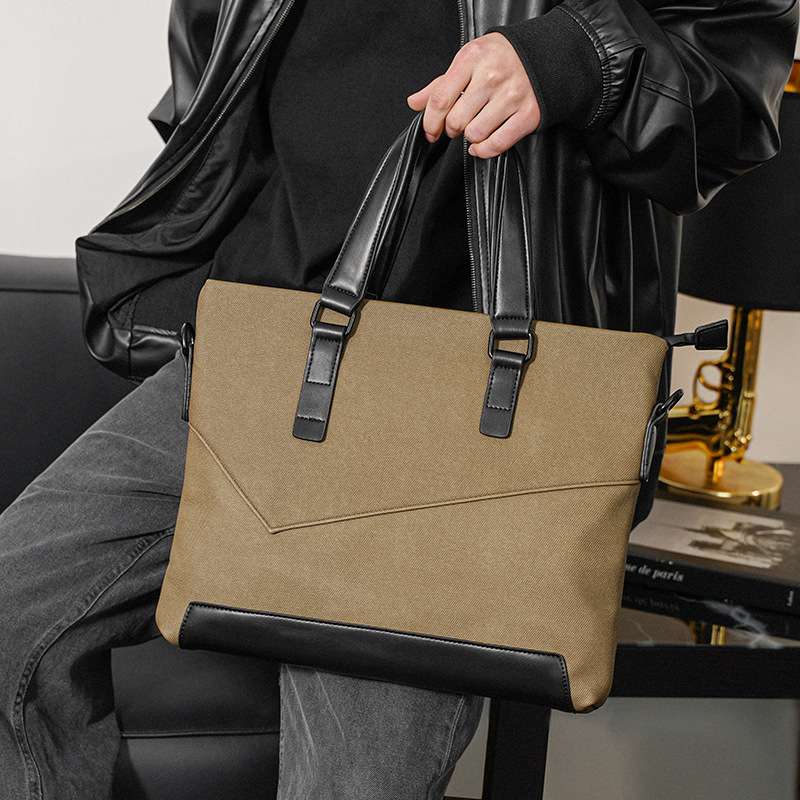 Large Capacity Men's Casual Light Business Travel Documents Diagonal Briefcase