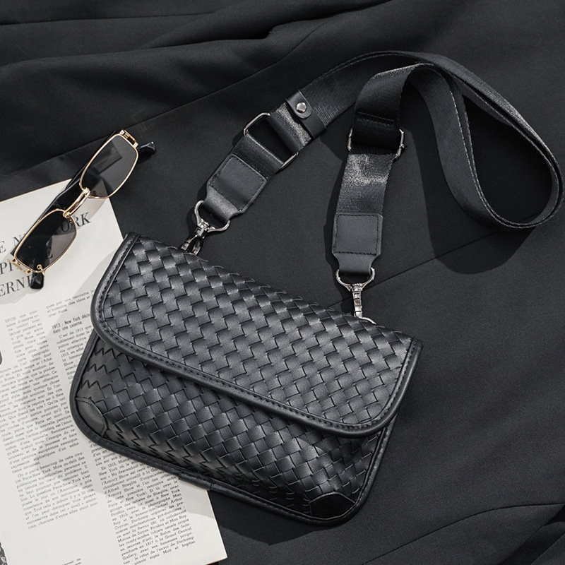 Men's Fashion Hand-woven Leather Shoulder Bag