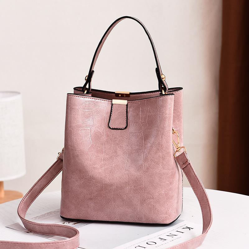 2021 new ladies one-shoulder messenger bucket bag