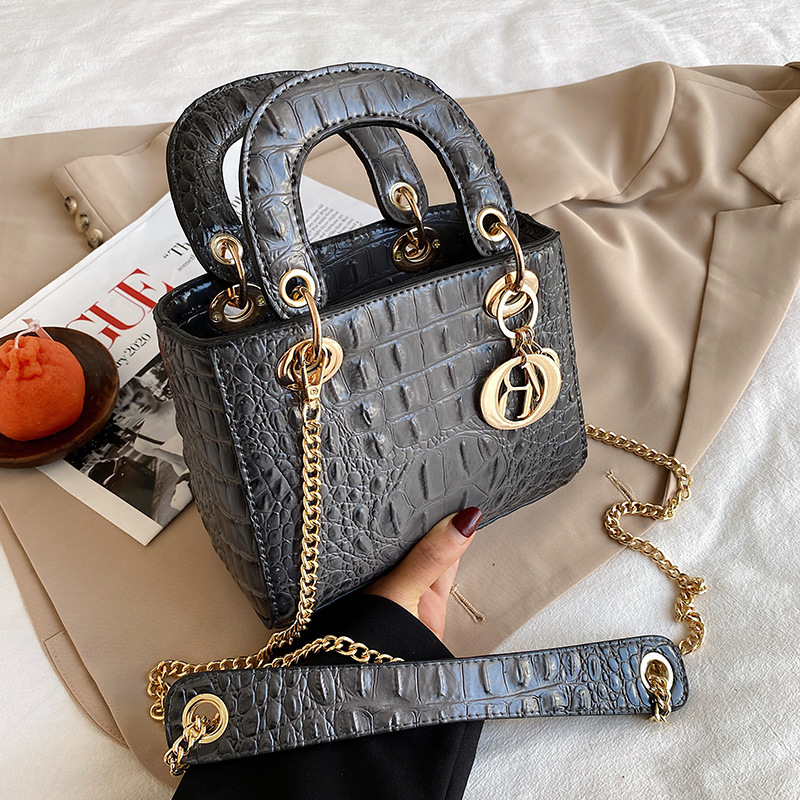 Retro Crocodile Crossbody Bag