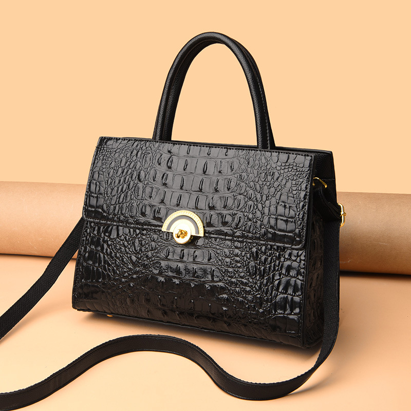 High-capacity Alligator Ladies Portable Diagonal Bag