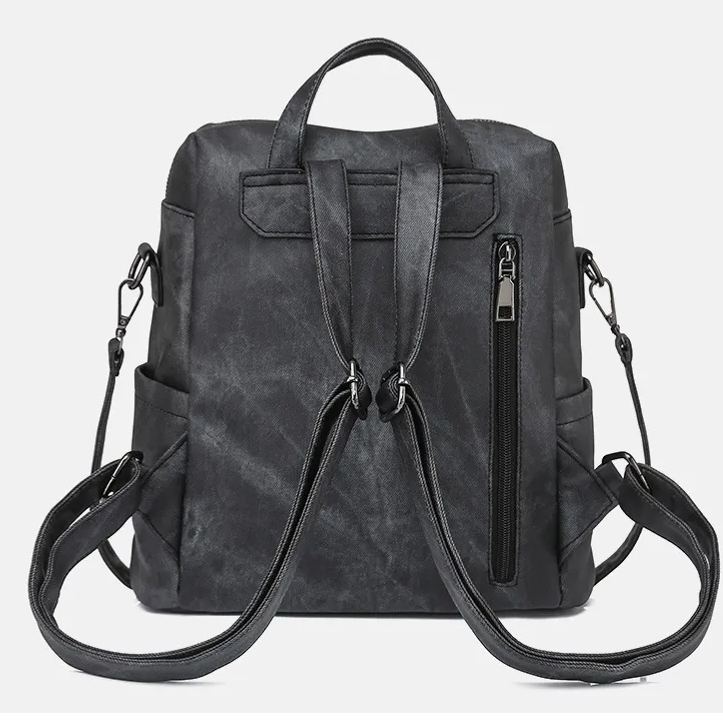 Retro Backpack Purses Shoulder Bag PU Leather Travel bag