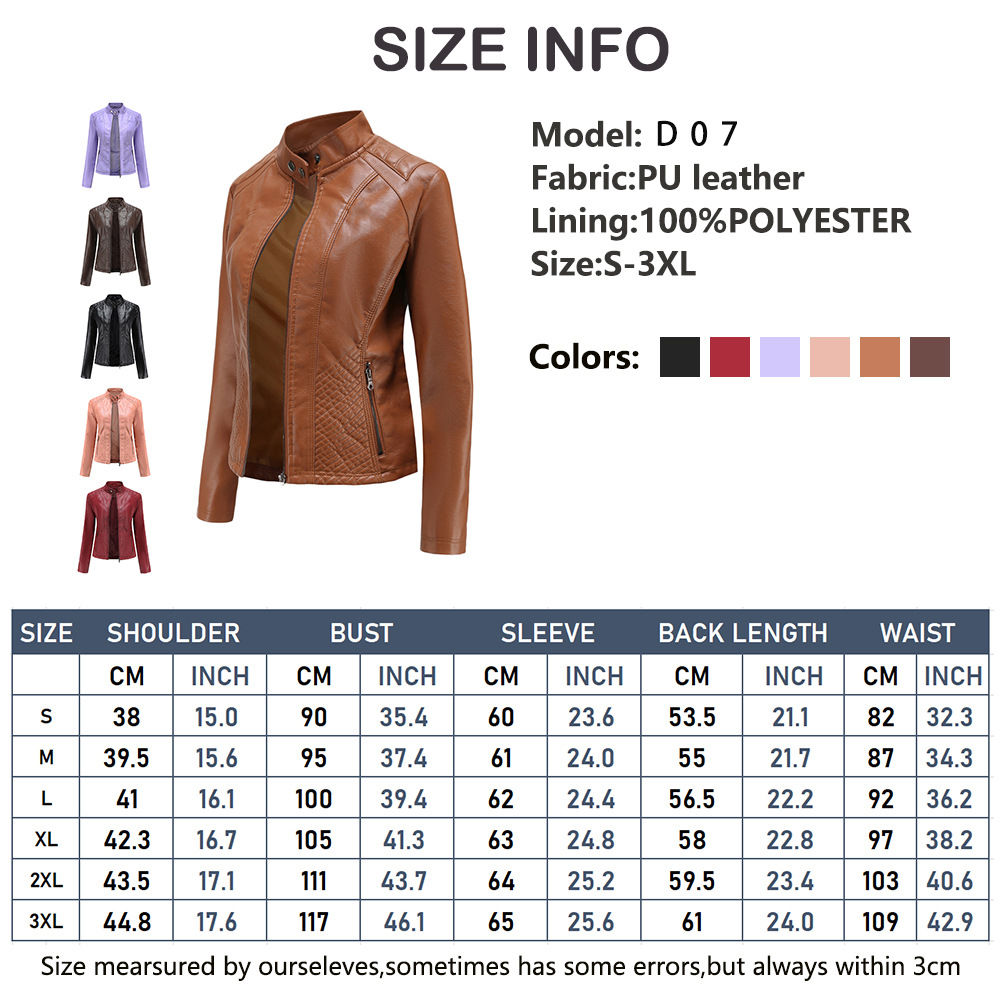 Casual Leather Simple Biker Jacket