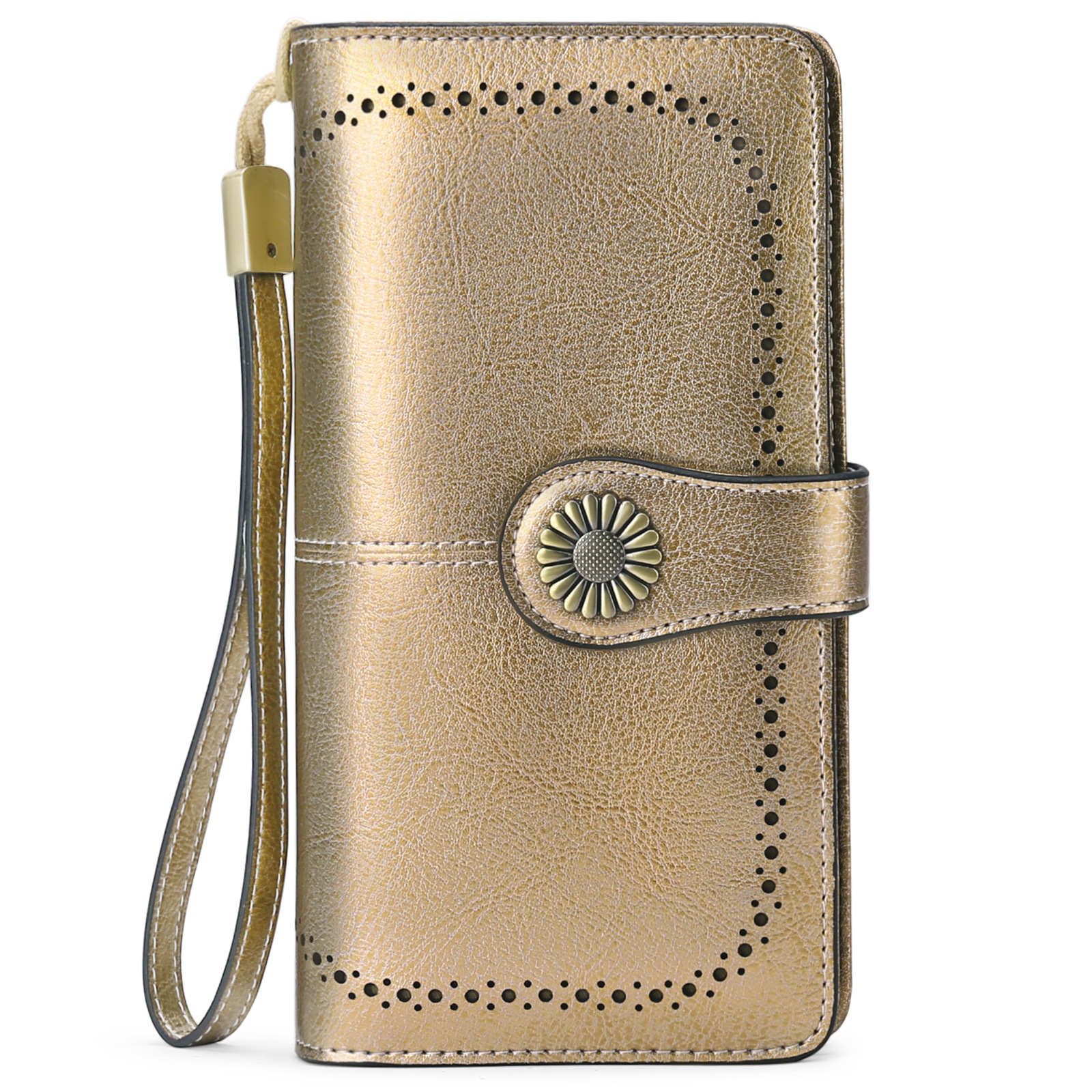 Long Zip Leather Ladies Wallet