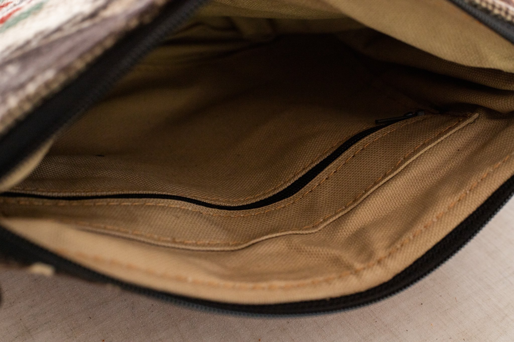 HIP  SLING BAG IN SPIRIT OF THE PEOPLE + COGNAC LEATHER