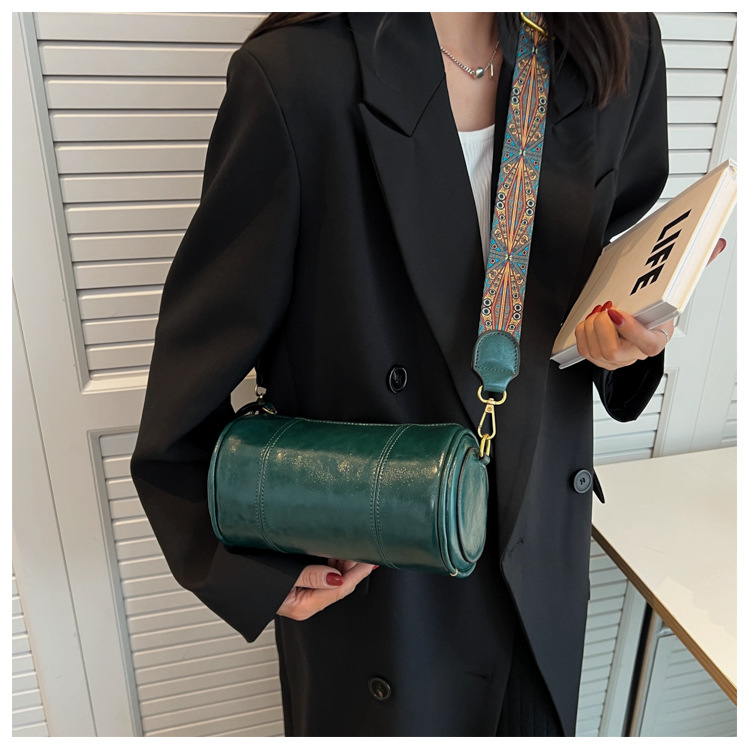 Retro Cylinder Bag Crossbody Bag