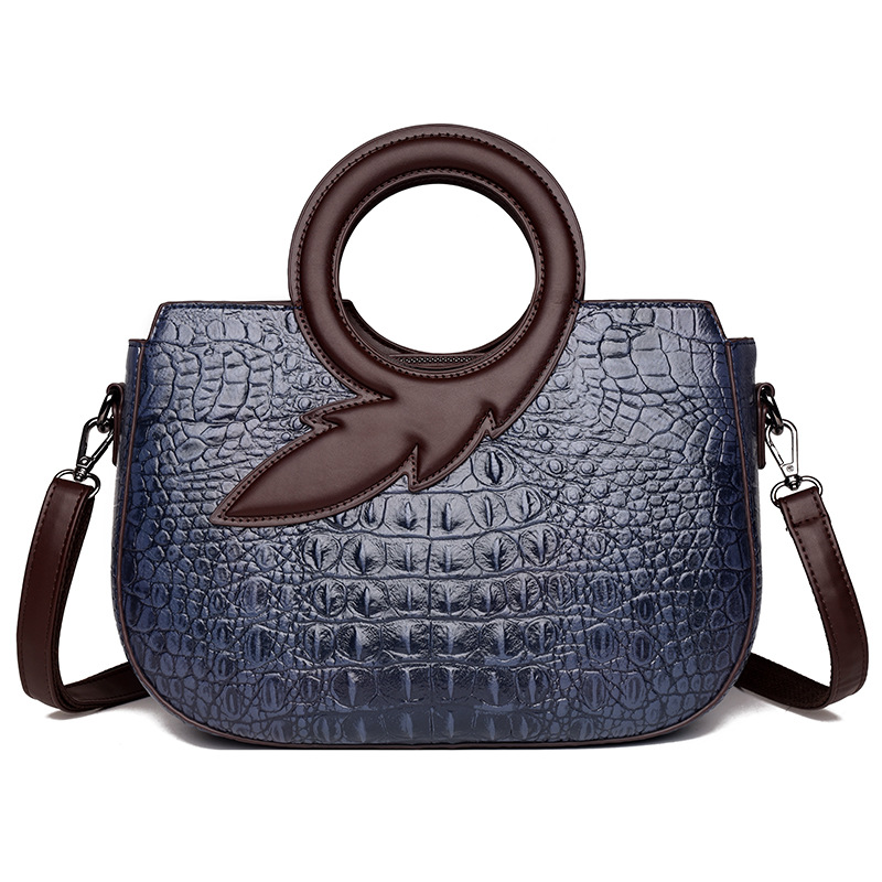 New Fashion Joker Banquet Retro Crocodile Single Shoulder Crossbody Bag