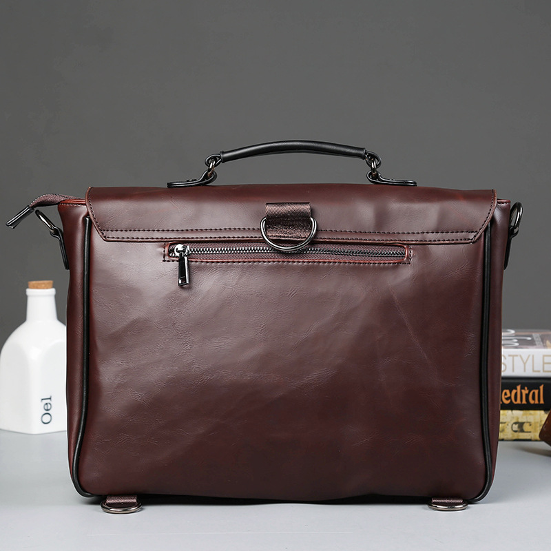 Men's Retro Casual High-capacity One-shoulder Crossbody Briefcase