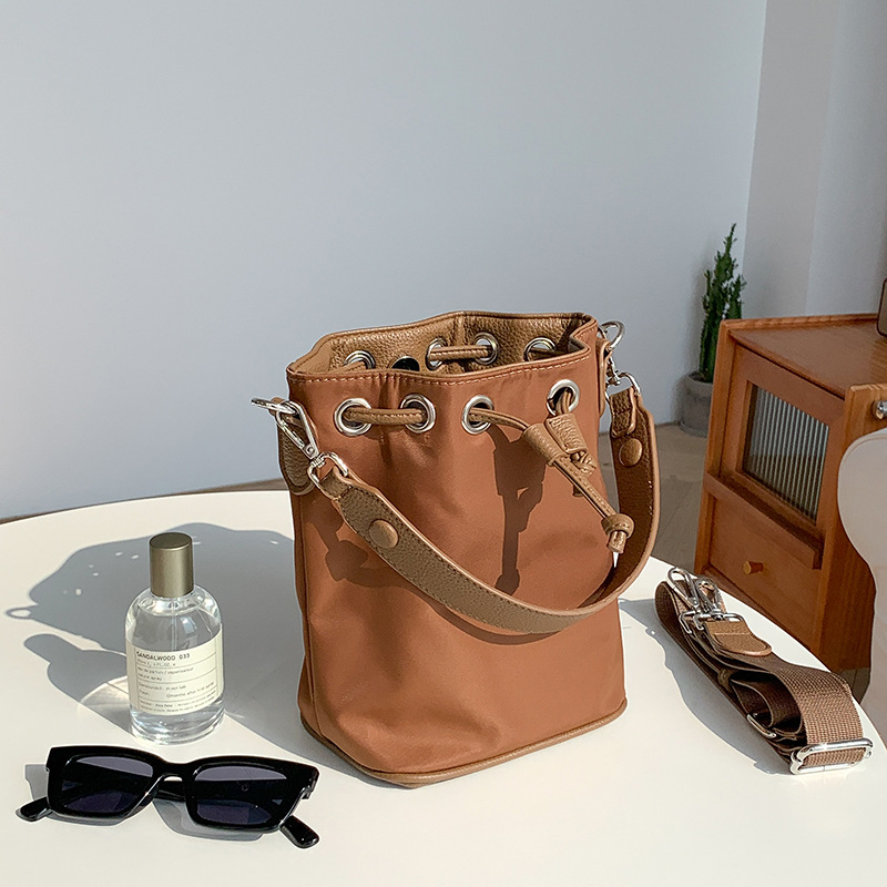 Drawstring Pleated Crossbody Shoulder Bag